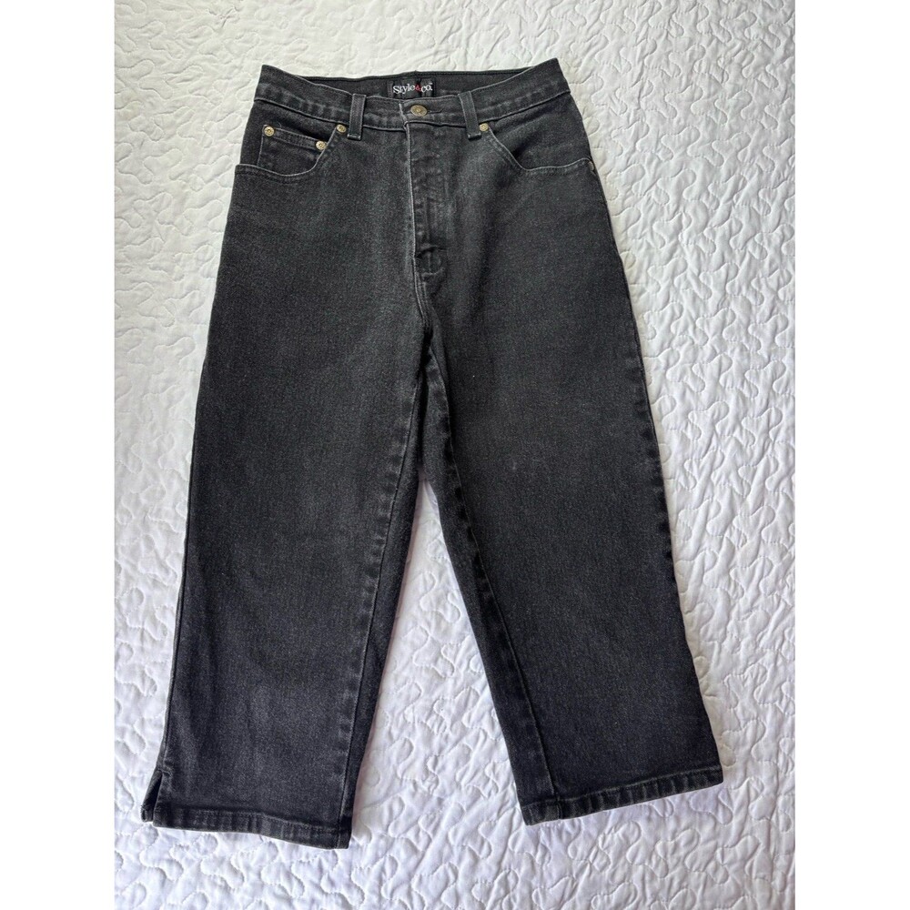 Style & Co Women’s Black High Rise Straight Leg Denim Jeans size 6